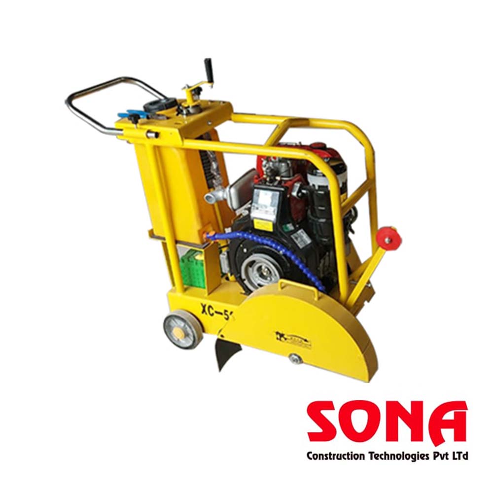 Concrete Cutter With Greaves Engine - Q500 With Greaves 1510 Self- Start+ Amron Battery (9HP)